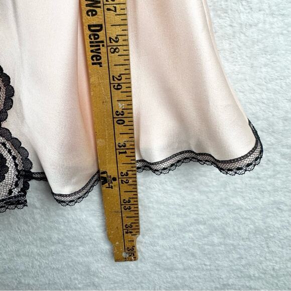 Victoria’s Secret Y2K Satin Lace Trim Chemise Slip Dress Baby Pink/Black Size M - Picture 15 of 15